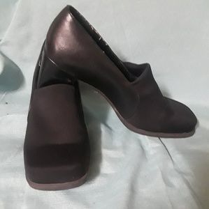 Bass Black Microfiber Pumps,  6.5M